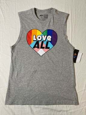 The Phluid Project 'Love All' Graphic Heart Sleeveless Tank Top (1151)